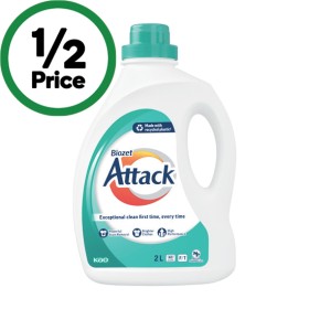 Biozet-Attack-Laundry-Liquid-2-Litre-or-Powder-2-kg on sale