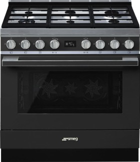 Smeg+90cm+Dual+Fuel+Pyrolytic+Freestanding+Cooker