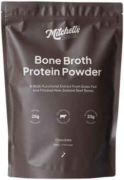 Mitchells-Nutrition-Bone-Broth-Protein-Powder-Chocolate-500g on sale