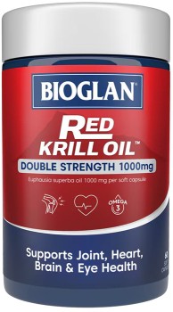 Bioglan+Red+Krill+Oil+Double+Strength+1000mg+60+Capsules