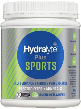 Hydralyte+Plus+Sports+Electrolyte+Powder+Lemon+Lime+900g
