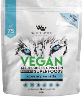 White-Wolf-Vegan-Protein-with-Superfoods-Creamy-Vanilla-225kg on sale