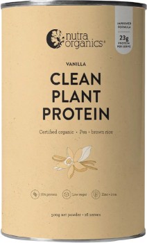Nutra+Organics+Clean+Plant+Protein+Powder+Vanilla+500g