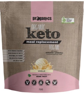 Proganics+Organic+Keto+Meal+Replacement+-+Vanilla+700g