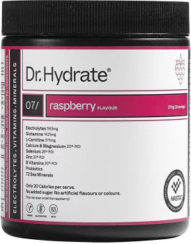 Dr.Hydrate+All-In-One+Hydration+Drink+Hasta+Cert+Raspberry+270g