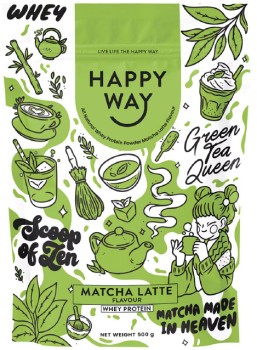 Happy-Way-Whey-Protein-Powder-Matcha-Latte-500g on sale