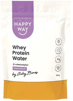 Happy+Way+Ashy+Bines+Whey+Protein+Water+Powder+Passionfruit+420g