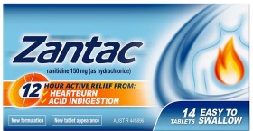 Zantac-Heartburn-Indigestion-Relief-150mg-14-Tablets on sale