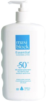Maxiblock-Essential-Sunscreen-Lotion-500ml on sale