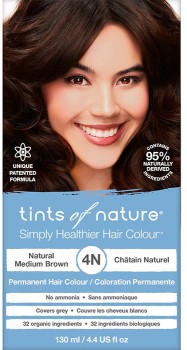 Tints+of+Nature+4N+Natural+Medium+Brown+Permanent+Hair+Colour+130ml