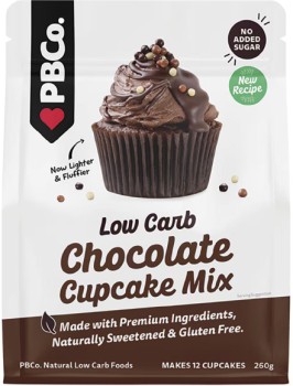 PBCo-Low-Carb-Chocolate-Cupcake-Mix-260g on sale