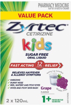 Zyrtec-Kids-Fast-Acting-Allergy-Hayfever-Relief-Grape-Flavour-Oral-Liquid-2-X-120ml on sale