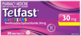 Telfast-Kids-6-11-Years-Fast-Acting-Allergy-Relief-30-Mini-Tablets on sale