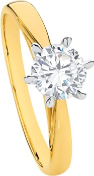 18ct-Gold-Diamond-Solitaire-Ring on sale