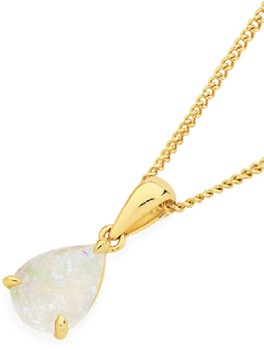 9ct-Gold-White-Opal-Claw-Pendant on sale
