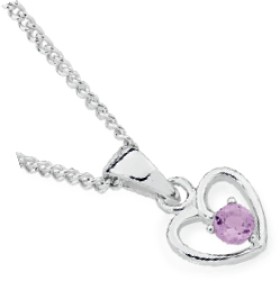 Sterling-Silver-Amethyst-Open-Heart-Pendant on sale