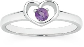 Sterling-Silver-Amethyst-Open-Heart-Ring on sale