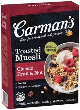 Carman%26rsquo%3Bs+Muesli+500g+Selected+Varieties