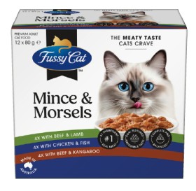 Fussy-Cat-Wet-Cat-Food-12x80g-Selected-Varieties on sale