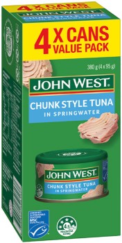 John-West-Tuna-Multipack-4x95g-Selected-Varieties on sale