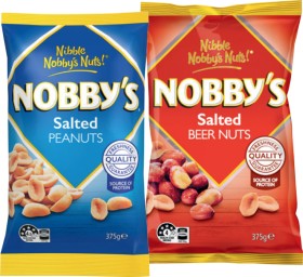 Nobbys-Peanuts-or-Beer-Nuts-350375g-Selected-Varieties on sale