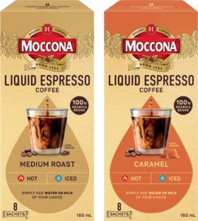Moccona+Liquid+Espresso+Coffee+Sachet+8+Pack+Selected+Varieties