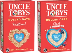 Uncle-Tobys-Traditional-or-Quick-Rolled-Oats-500g on sale