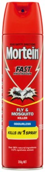 Mortein-Fast-Knockdown-Fly-Mosquito-Killer-Odourless-Spray-350g on sale