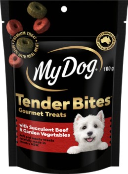 My+Dog+Tender+Bites+Gourmet+Treats+100g+Selected+Varieties