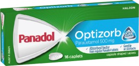 Panadol-Optizorb-Paracetamol-500mg-Caplets-16-Pack on sale