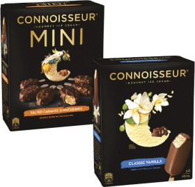 Connoisseur-Ice-Cream-Sticks-4-Pack-6-Pack-360mL-400mL on sale