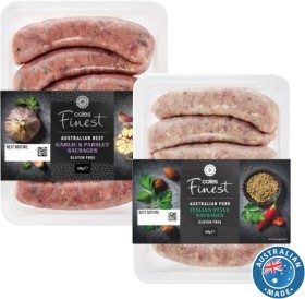 Coles+Finest+Sausages+450g-500g