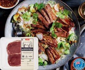 Coles-Australian-No-Added-Hormones-Beef-Scotch-Fillet-Steak-2-Pack-480g on sale