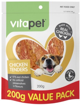 Vitapet-Dog-Treats-Chicken-Tenders-200g on sale