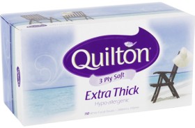 Quilton-3-Ply-Extra-Thick-Facial-Tissues-110-Pack on sale