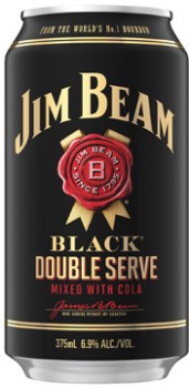 Jim-Beam-Black-Double-Serve-69-Cans-4x375mL on sale