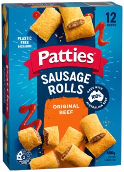 Patties+Classic+Sausage+Rolls+or+Party+Pies+12+Pack