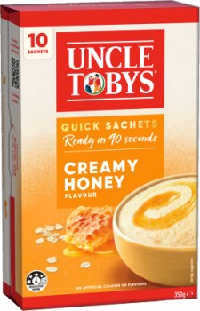 Uncle+Tobys+Rolled+Oats+Quick+Sachets+8%E2%80%9110+Pack+Selected+Varieties