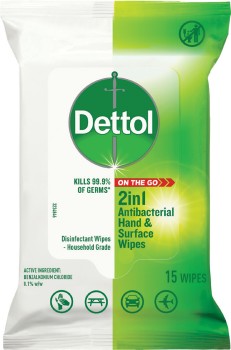 Dettol+2+In+1+Antibacterial+Wipes+15+Pack%2A