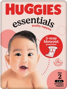 Huggies+Essentials+Nappies+Size+2+54+Pack