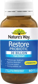 Natures-Way-Restore-Probiotic-30-Billion-60-Capsules on sale