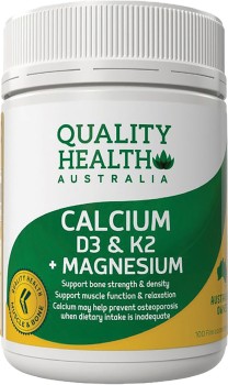 Quality+Health+Calcium+D3+%2B+K2+%2B+Mag+100+Tablets%2A