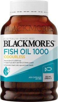 Blackmores-Odourless-Fish-Oil-1000-400-Capsules on sale