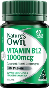 Natures-Own-Vitamin-B12-1000mcg-60-Tablets on sale