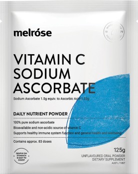 Melrose-Vitamin-C-Sodium-Ascorbate-Daily-Nutrient-Powder-125g on sale