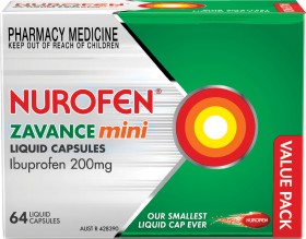 Nurofen+Zavance+Mini+Liquid+Capsules+64+Pack%5E