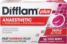 Difflam-Plus-Anaesthetic-Wild-Berry-Flavour-Lozenges-16-Pack on sale