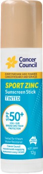 Cancer+Council+Sport+Zinc+Sunscreen+Stick+Tinted+SPF+50%2B+12g%26Omega%3B