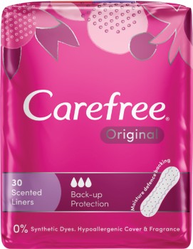Carefree-Original-Scented-Liners-30-Pack on sale
