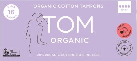 Tom-Organic-Tampons-Super-16-Pack on sale